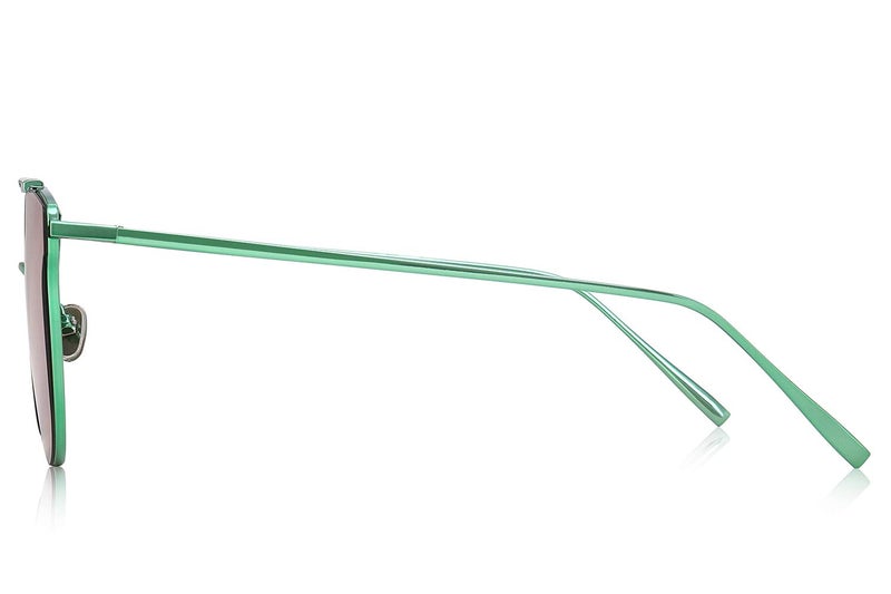 MERRY'S Fashion Women Cat Eye Sunglasses Coating Mirror Lens Sun glasses UV400 S7882 (Green mirror, 56) - Image 3